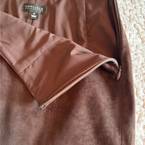 Brown suede skirt